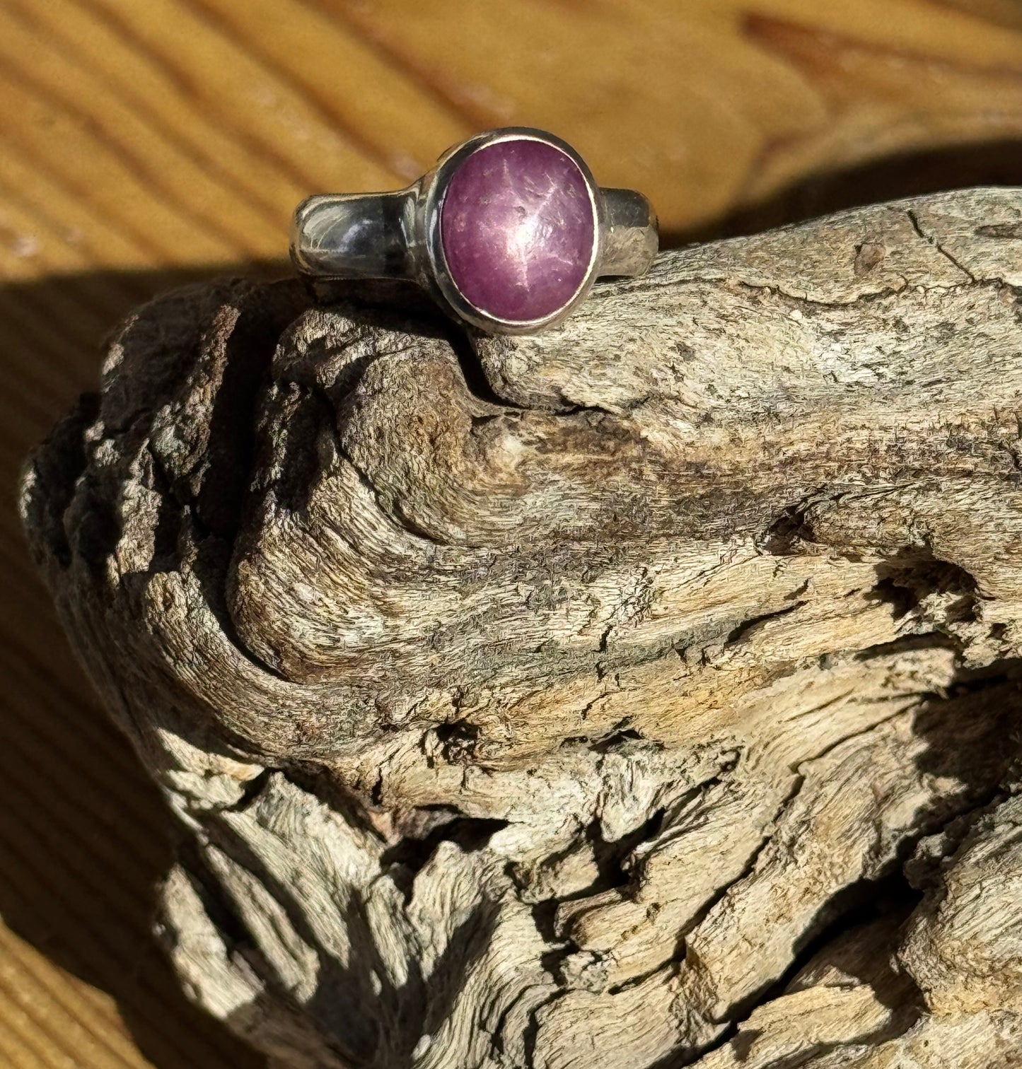Natural Star Ruby Ring