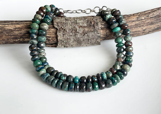 Chrysocolla beads necklace