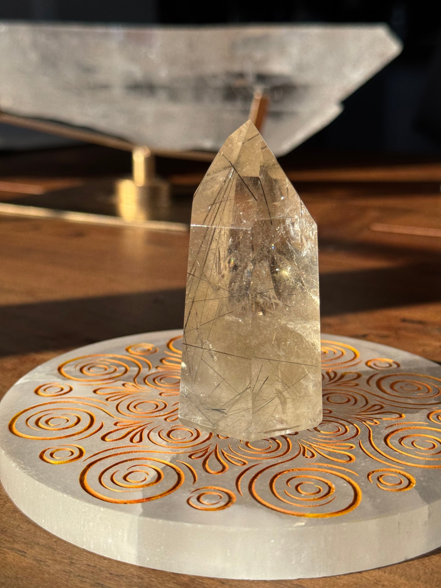 Natural Tourmalinated Citrine from Brazil