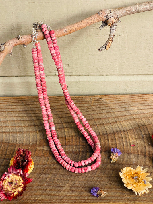 Thulite beads Necklace