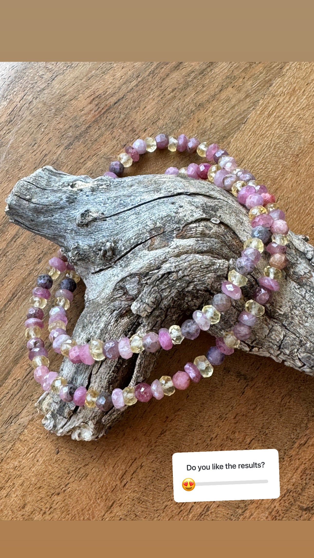 Double Wrap Bracelet with Ruby Sapphire, Citrine & Pink Tourmaline