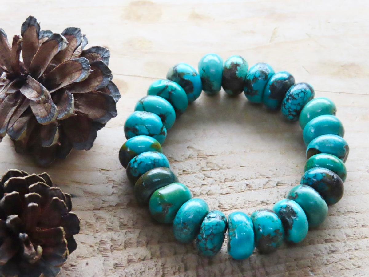 Turquoise • Large Bead Bracelet