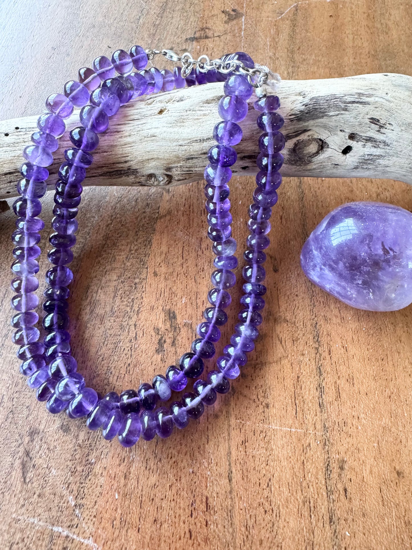 Extraordinary Amethyst Beads Necklace – 24” | 248.6 cts