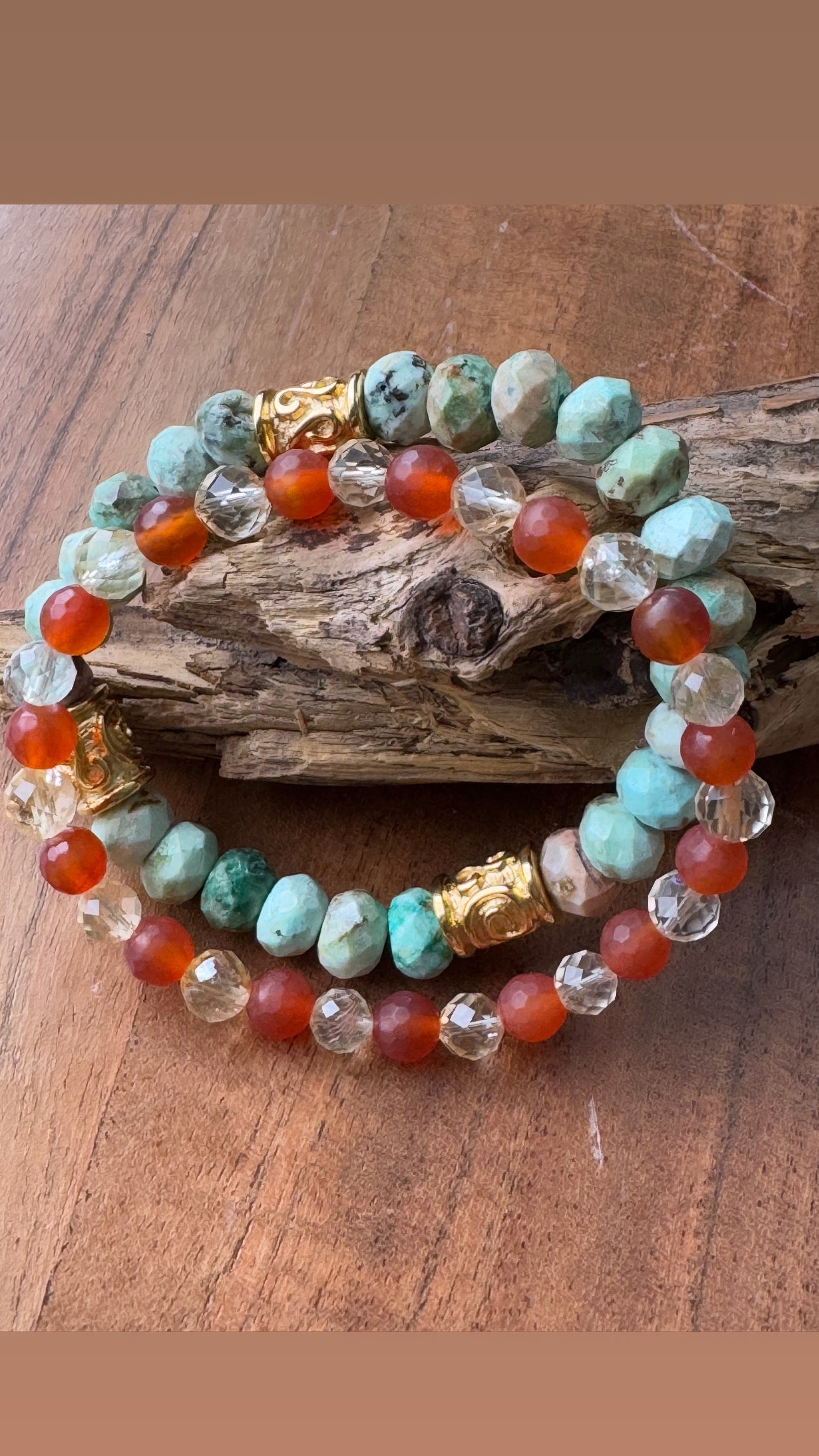Natural Citrine with Carnelian