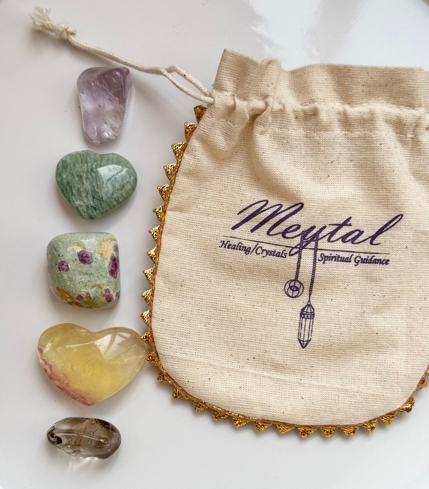 Harmony Within: Emotional Balance Crystals Pouch