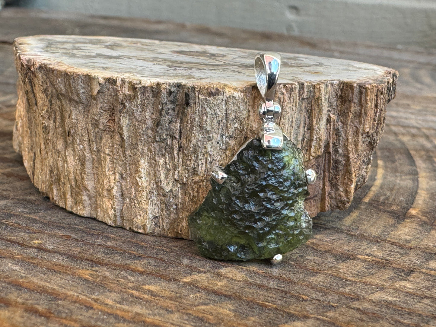 Moldavite pendant