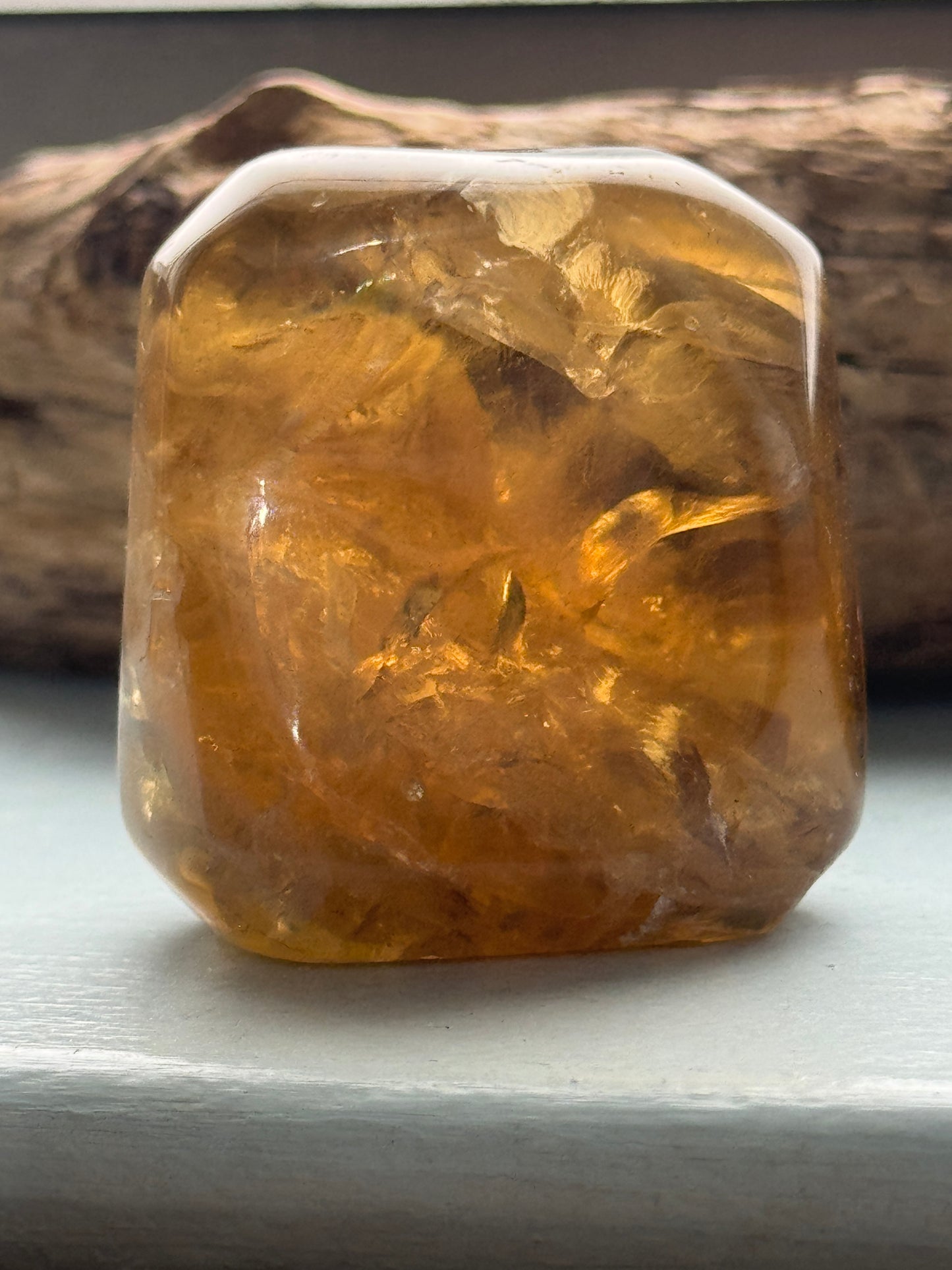 Natural Brazilian Citrine – Large Tumbled Stone