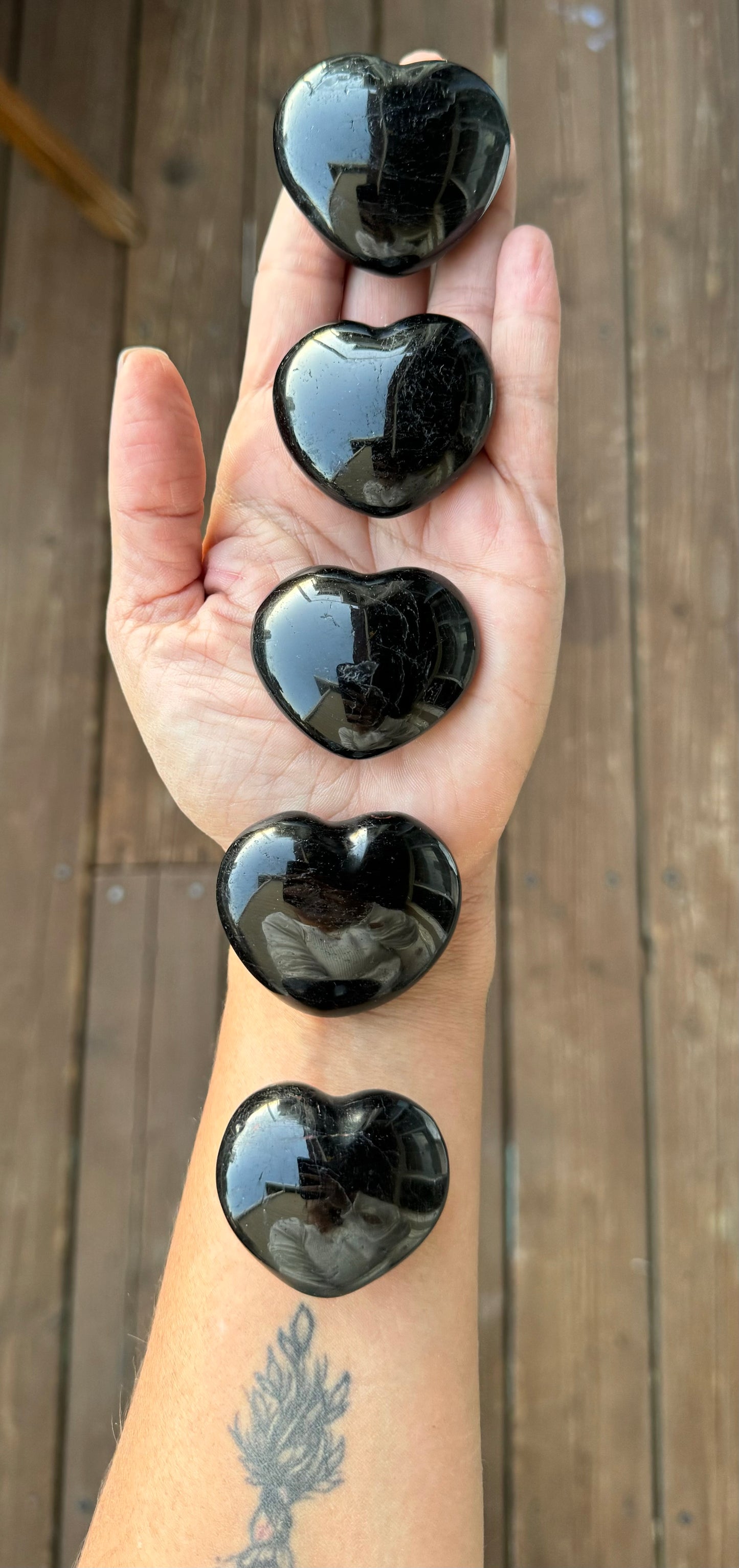 Black Tourmaline Heart