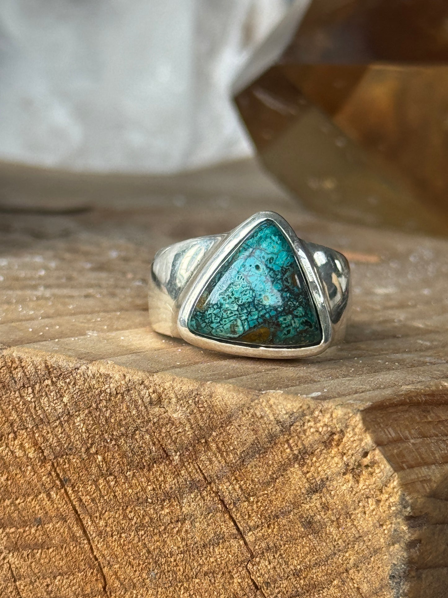 Shattuckite Ring – The Voice of Inner Truth
size 7