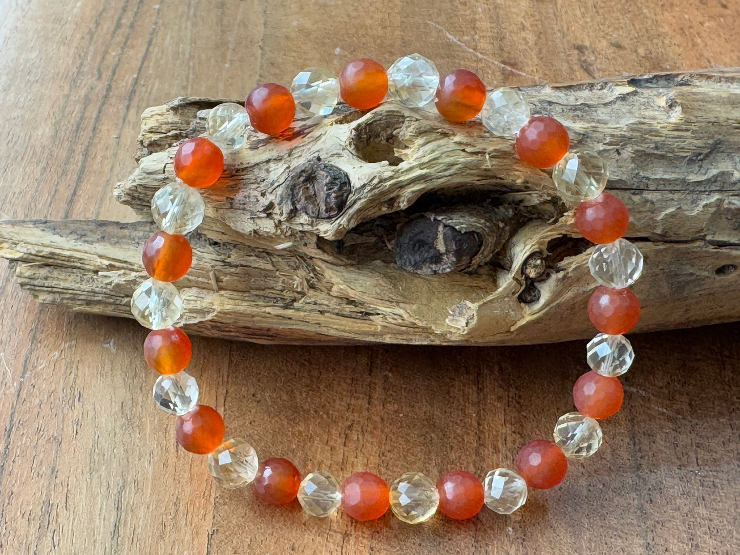 Natural Citrine with Carnelian