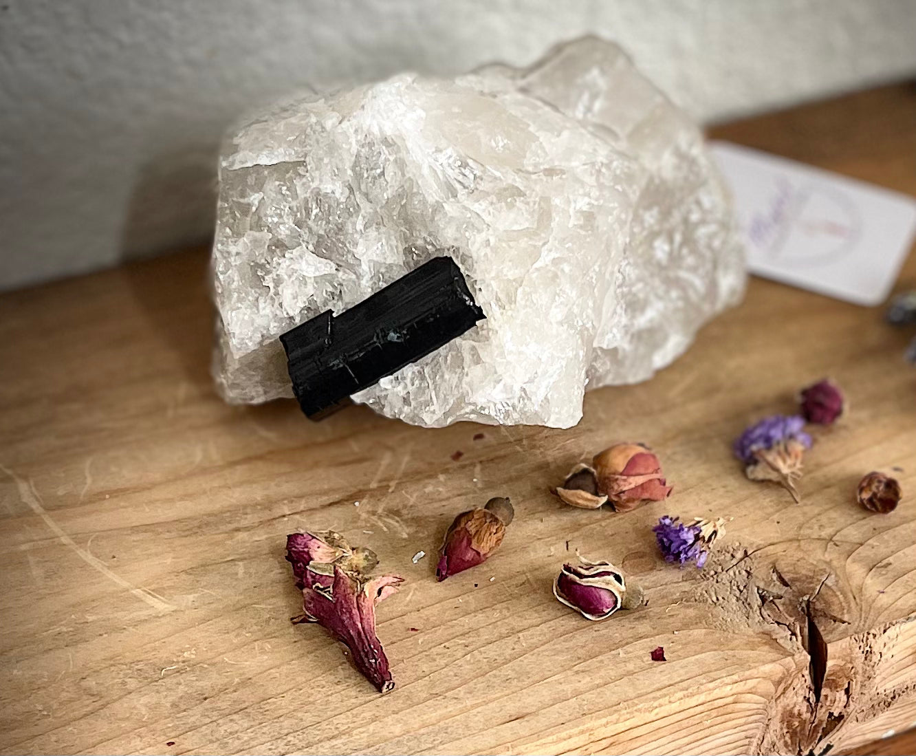 Black Tourmaline on Matrix