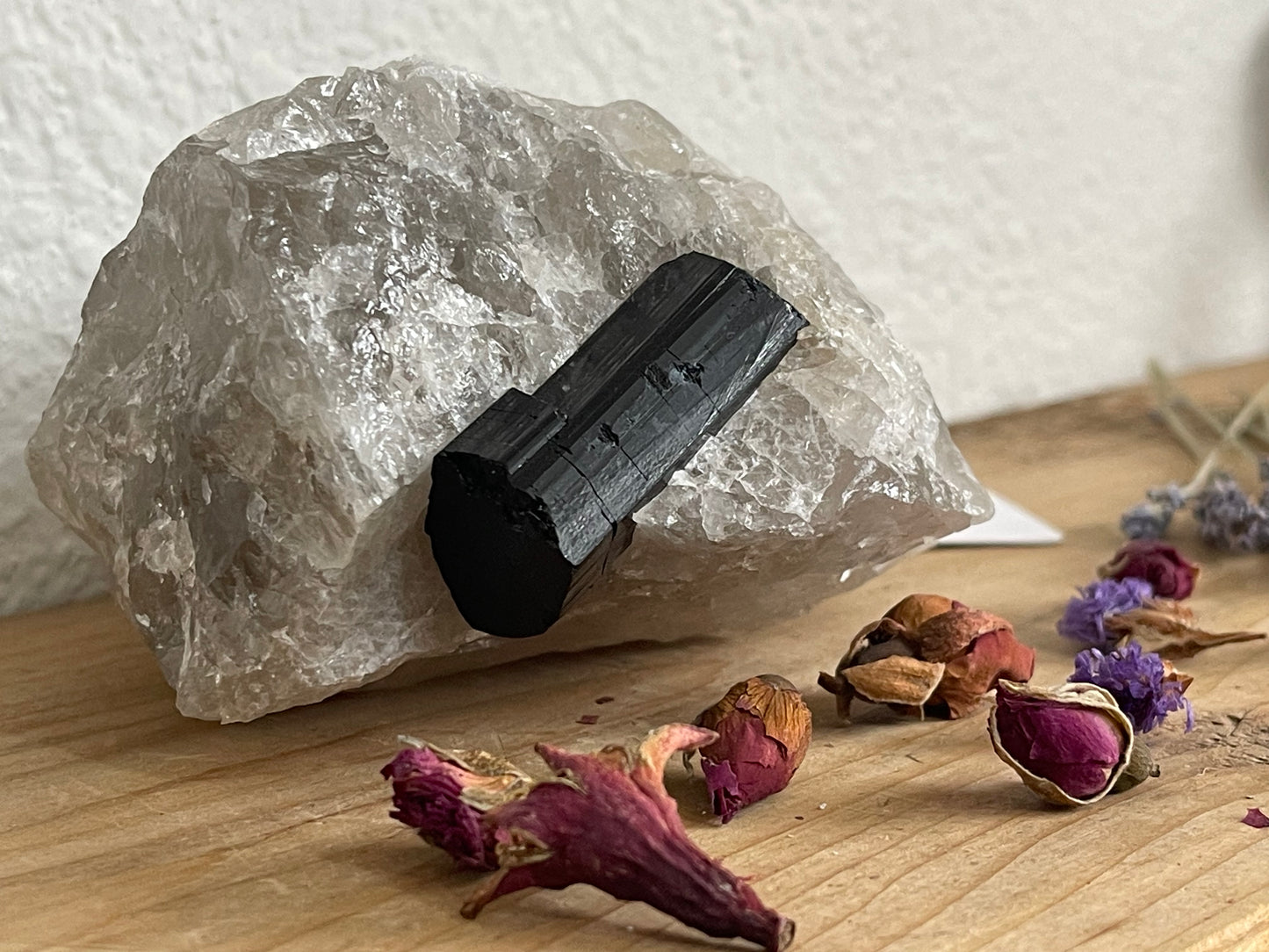 Black Tourmaline on Matrix