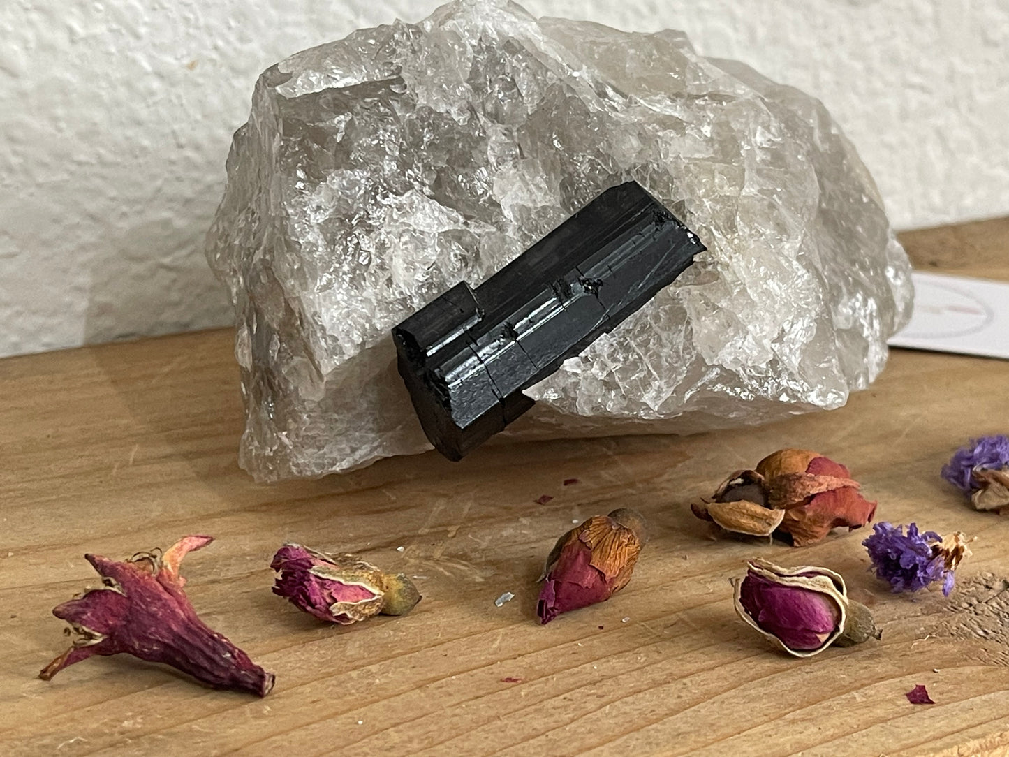 Black Tourmaline on Matrix