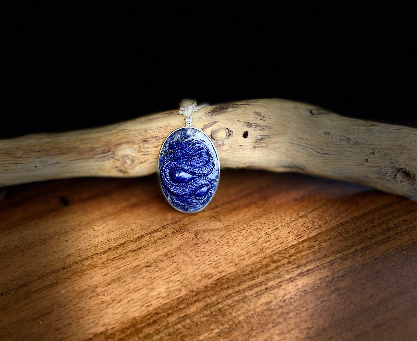 Lapis Lazuli Dragon Pendant