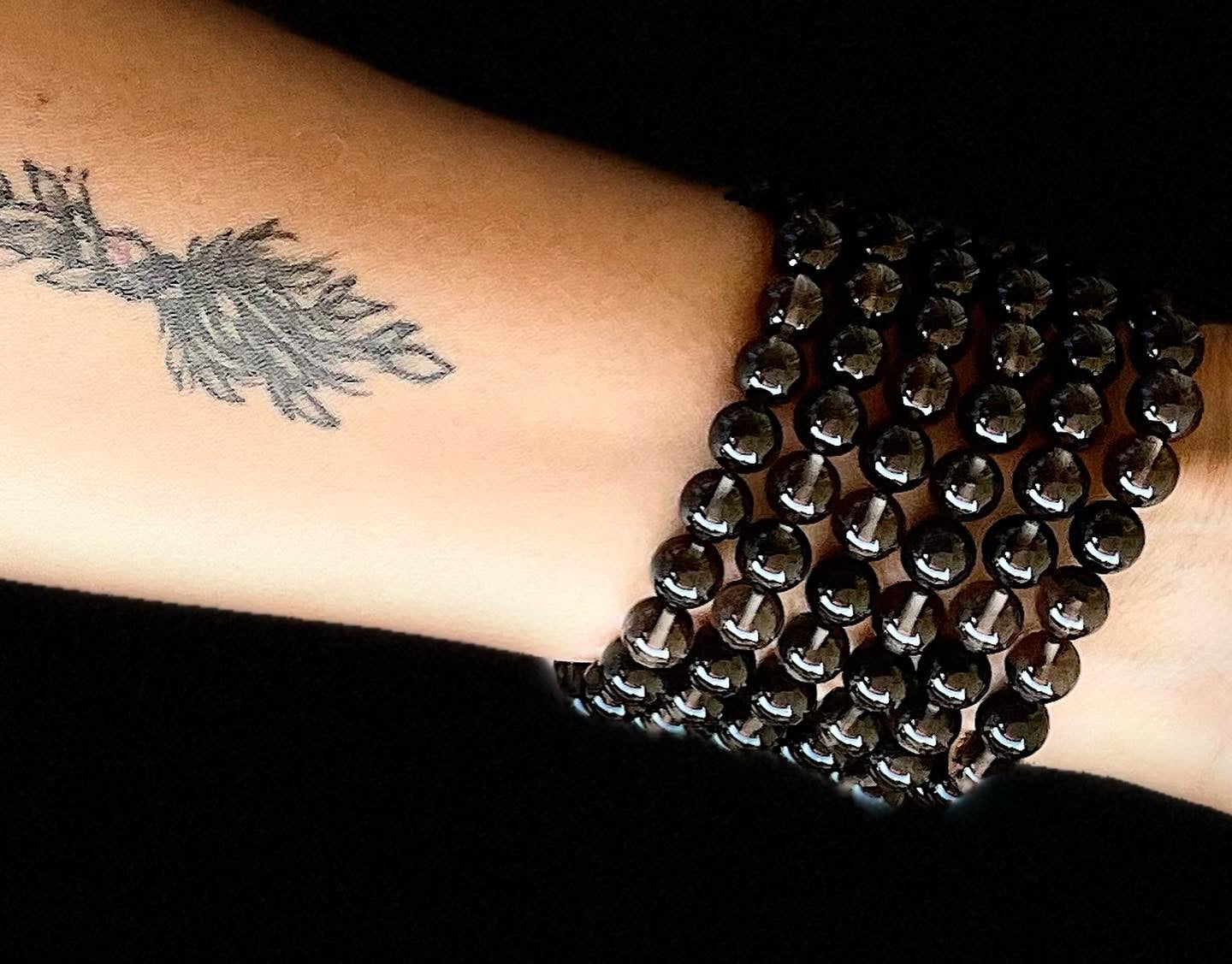 Midnight Lace Obsidian Bracelets