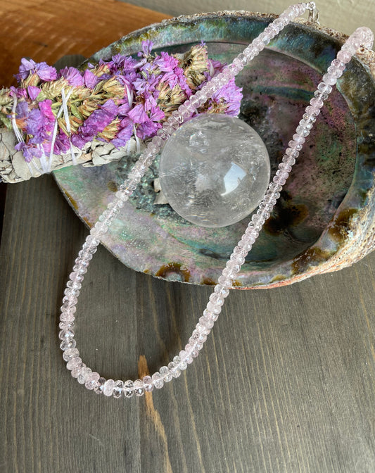 Morganite - The Encouragement Stone Necklace (Large Beads)