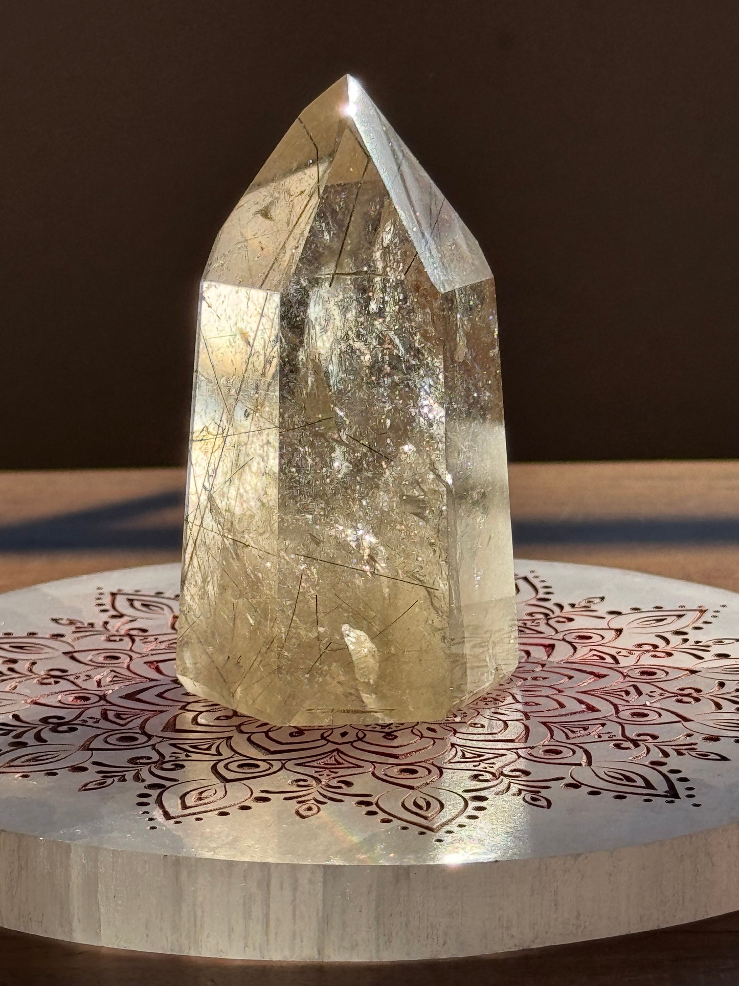 Natural Tourmalinated Citrine from Brazil