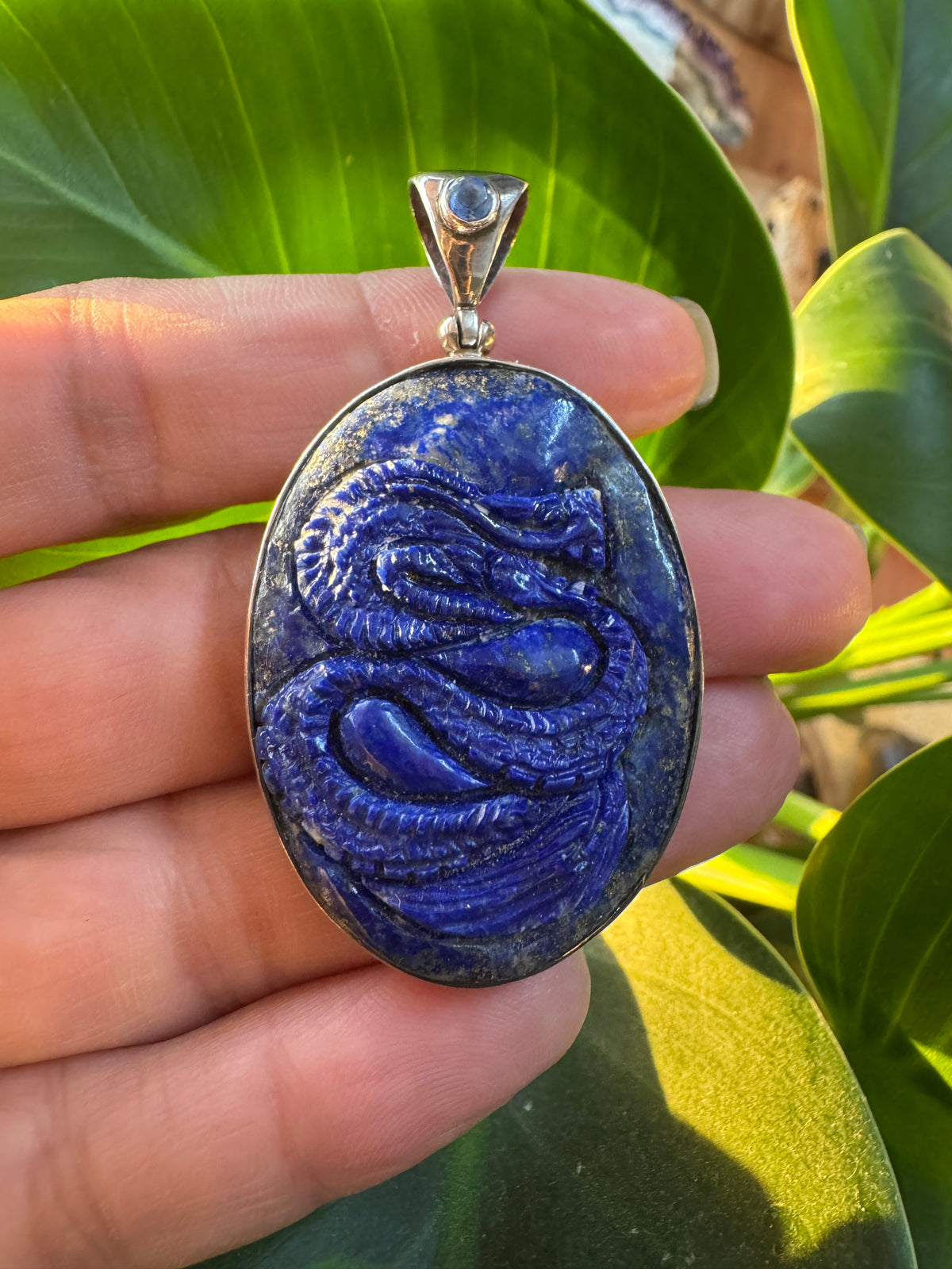 Lapis Lazuli Dragon Pendant