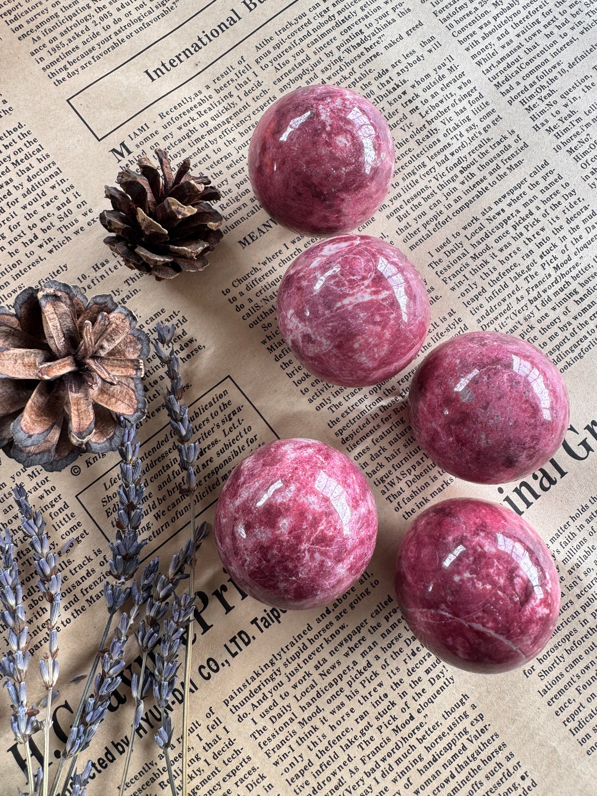 Natural Norwegian Thulite Spheres 💗🇳🇴