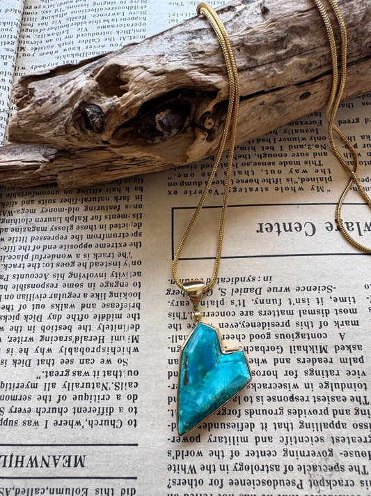 Natural Peruvian Blue Opal Pendant