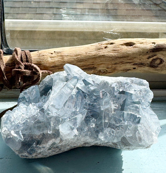 High-Grade Celestite Cluster – Angelic Sky Blue