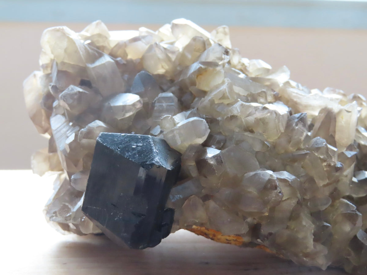Very Rich Smoky Quartz & Black Tourmaline Cluster | Namibia