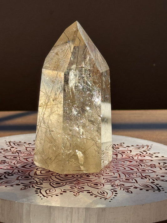 Natural Tourmalinated Citrine from Brazil