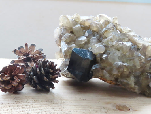Very Rich Smoky Quartz & Black Tourmaline Cluster | Namibia