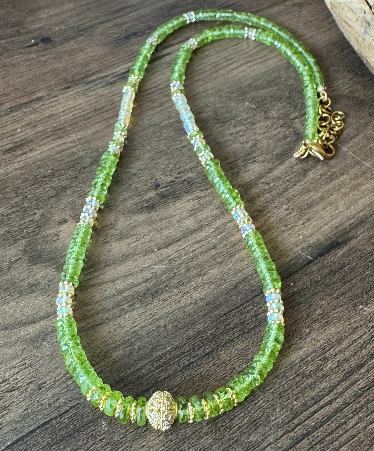 Peridot & Ethiopian Opal Necklace
