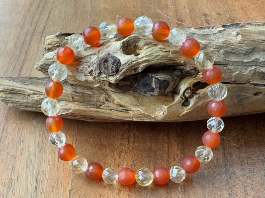 Natural Citrine with Carnelian