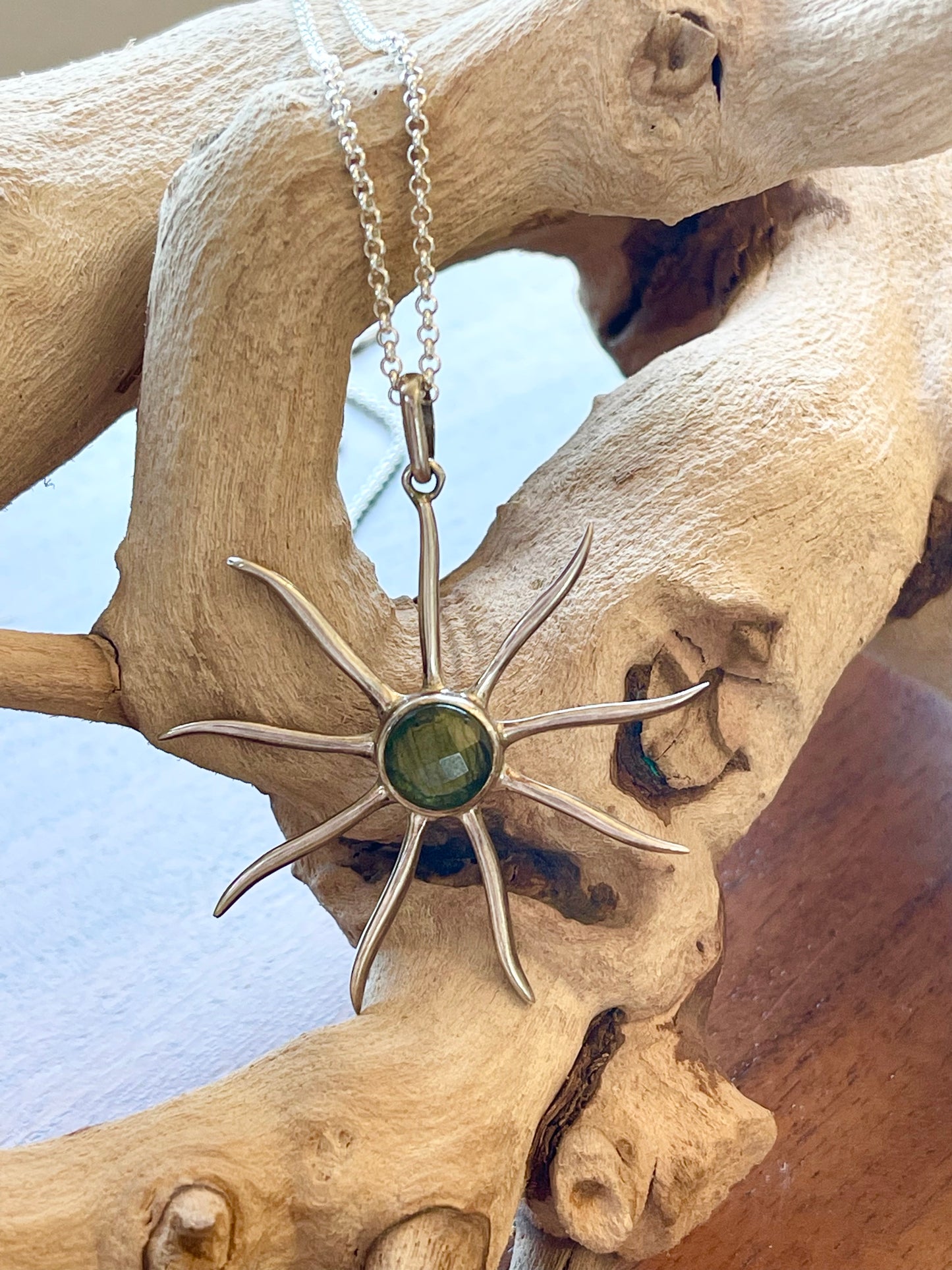 Moldavite Sun Pendant