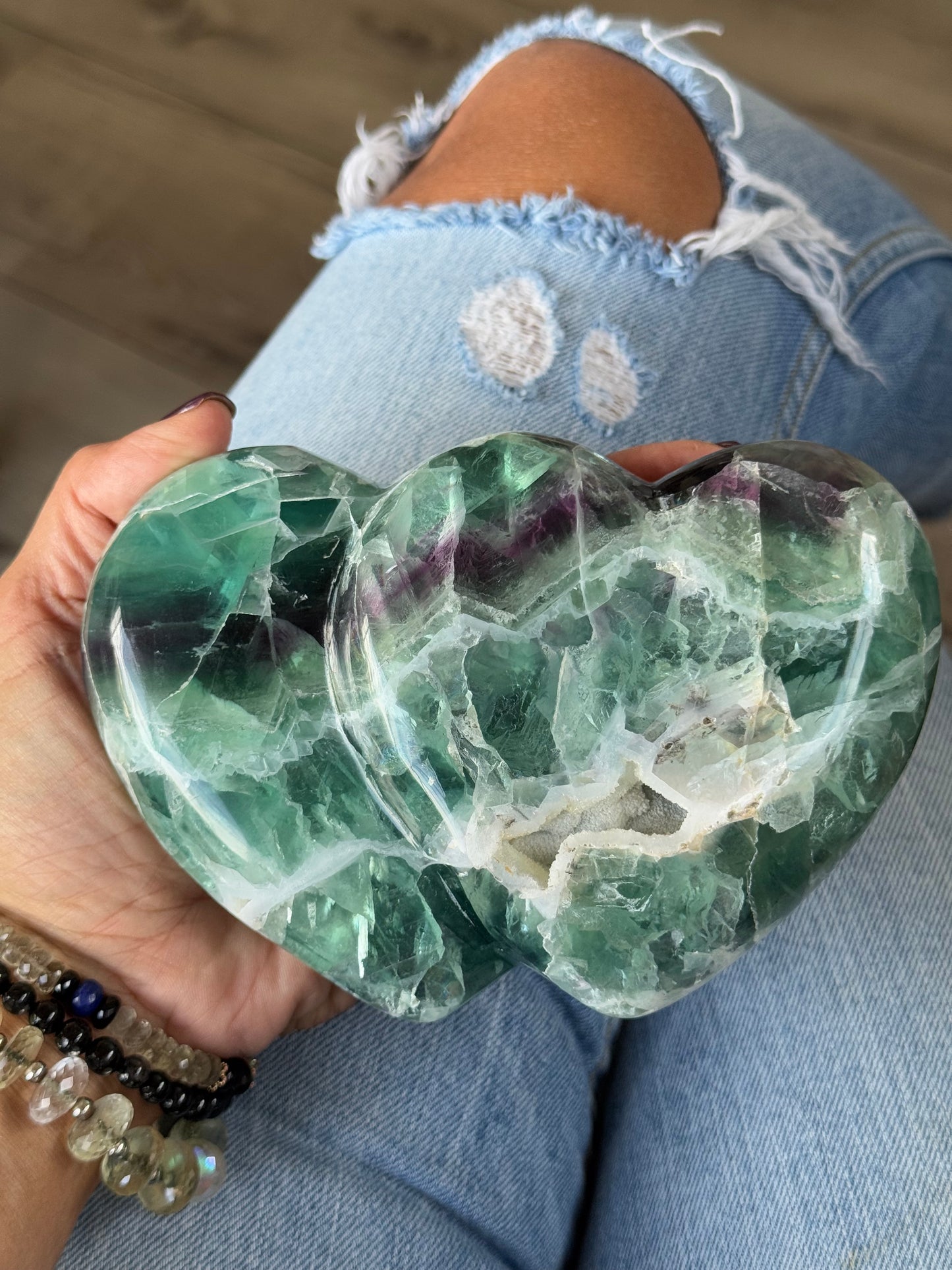 Double Heart Rainbow Fluorite – 1.316 kg