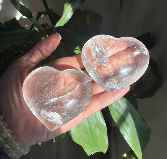 Clear Quartz Hearts – Pure Love & Light