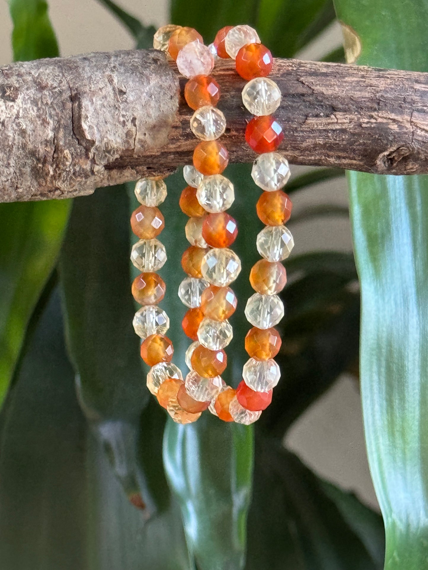 Natural Citrine with Carnelian