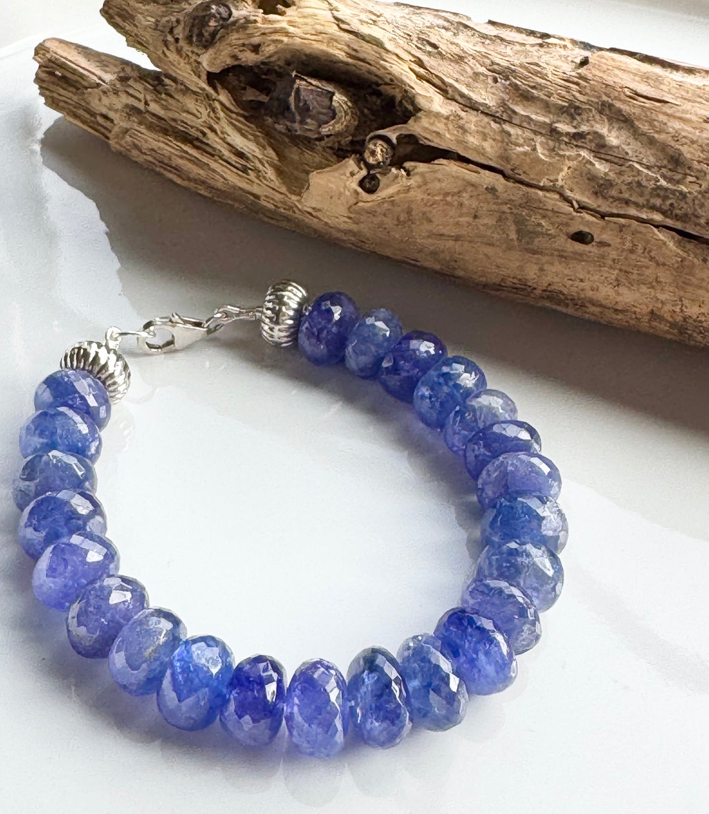 Handcrafted Tanzanite Beads Bracelet. Rare Stone •Healing Frequency •Intentional Design