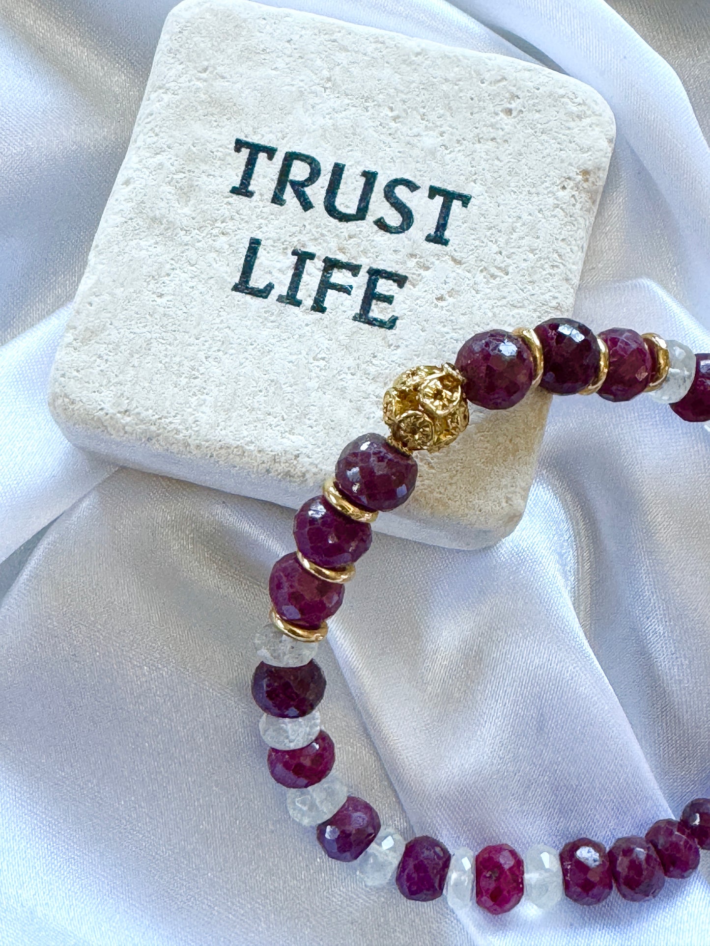 Ruby & Libyan Desert Glass Bracelet

Awaken the Queen and King within.