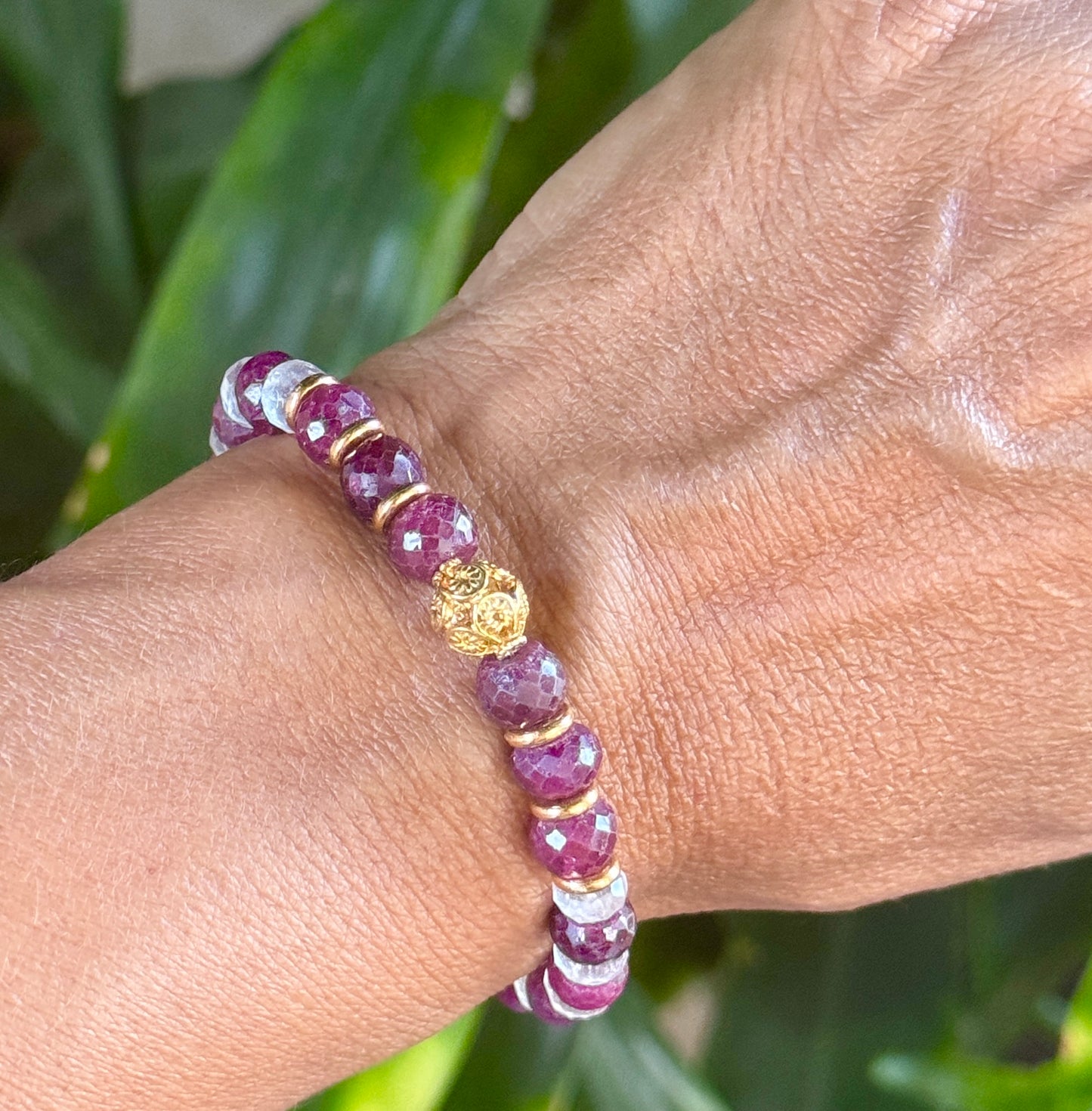 Ruby & Libyan Desert Glass Bracelet

Awaken the Queen and King within.