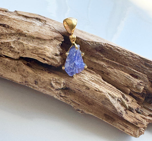 Raw Natural Tanzanite Pendant