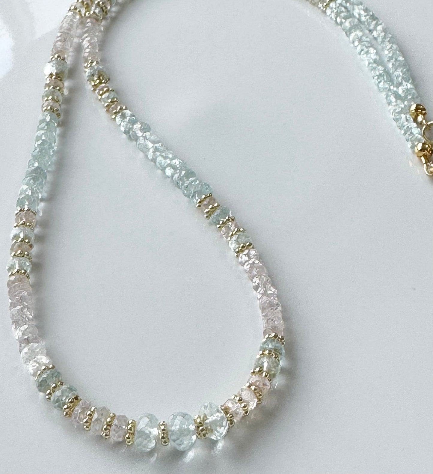 Aquamarine & Morganite Necklace