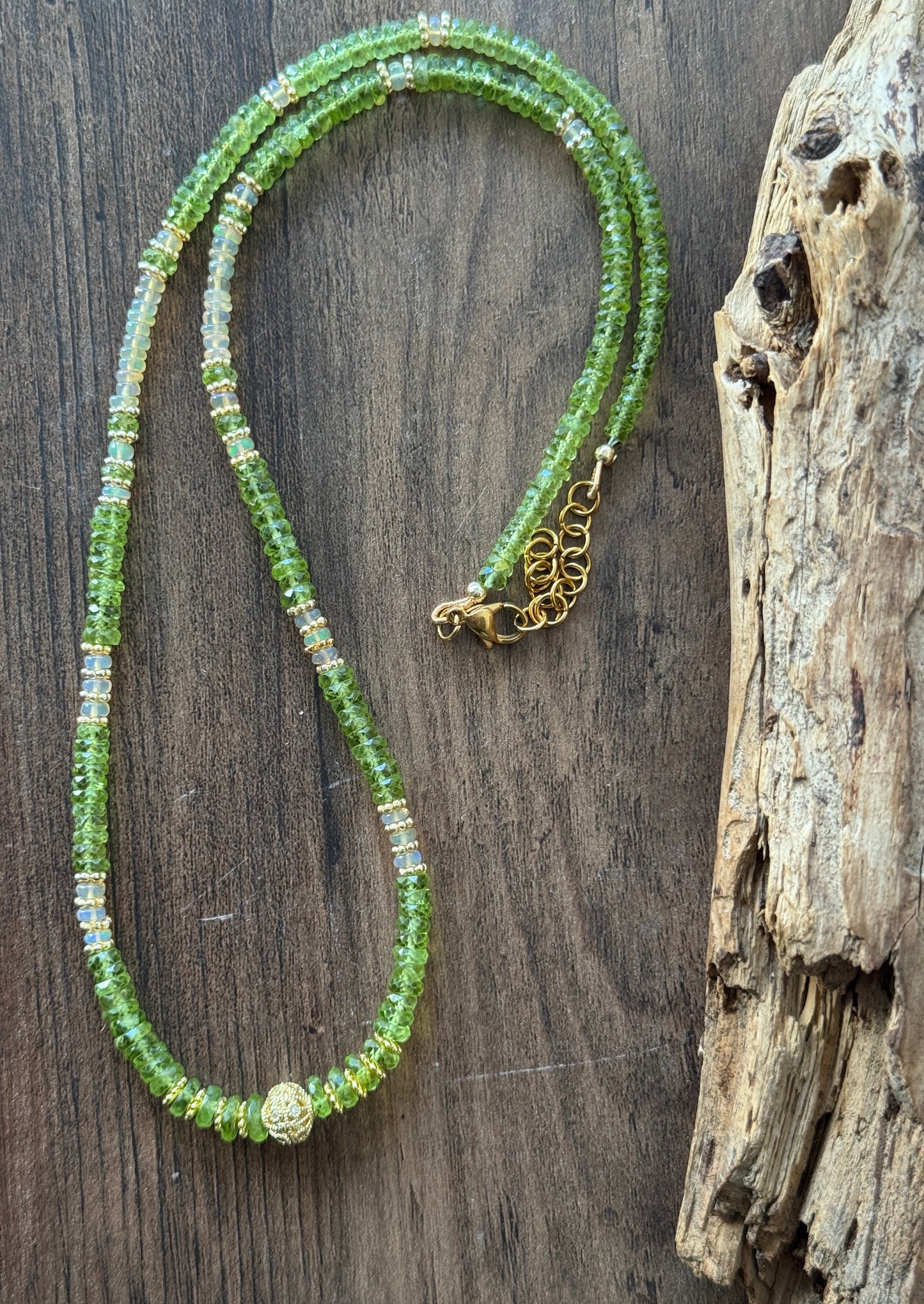 Peridot & Ethiopian Opal Necklace