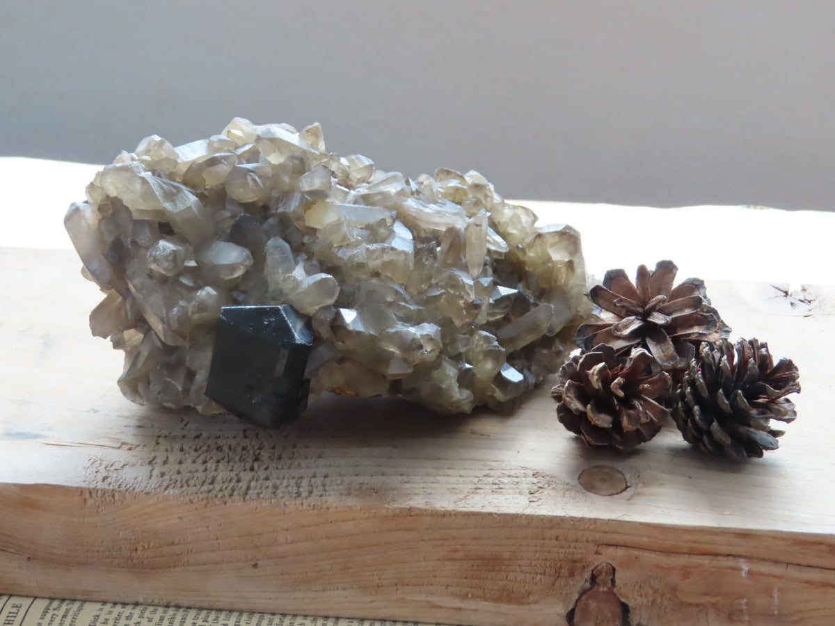 Very Rich Smoky Quartz & Black Tourmaline Cluster | Namibia