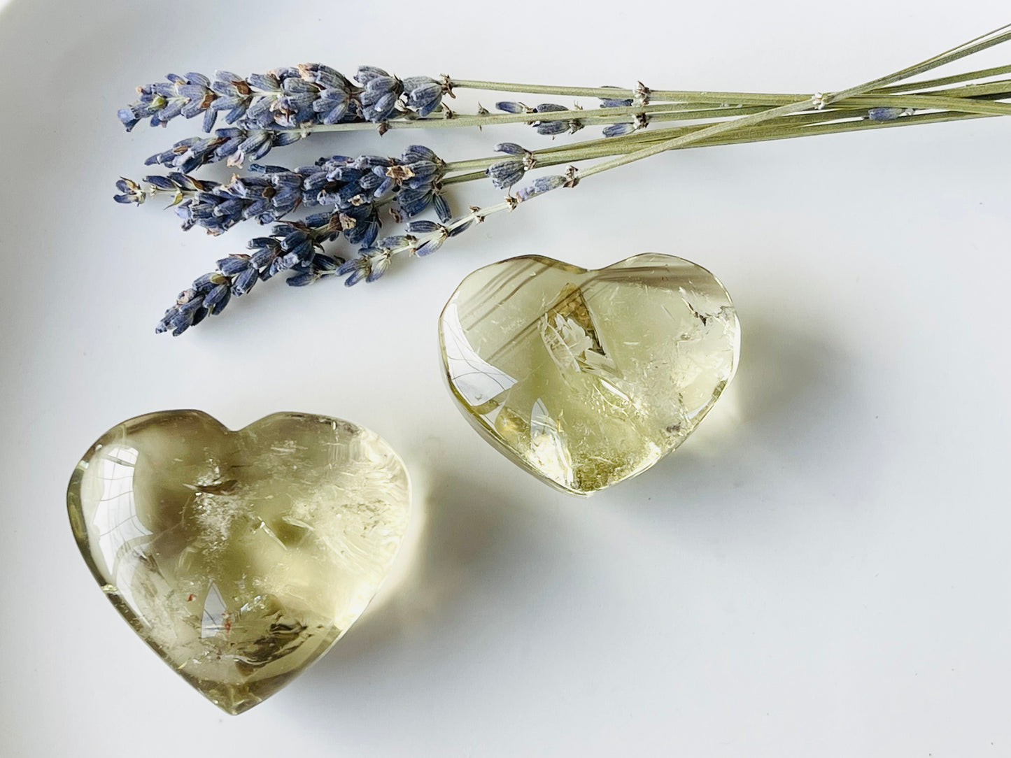 Puffy Citrine Heart & Moon