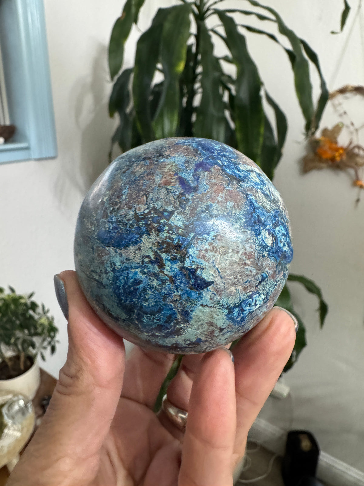 Beautiful natural Shattuckite Sphere, hand-selected by me