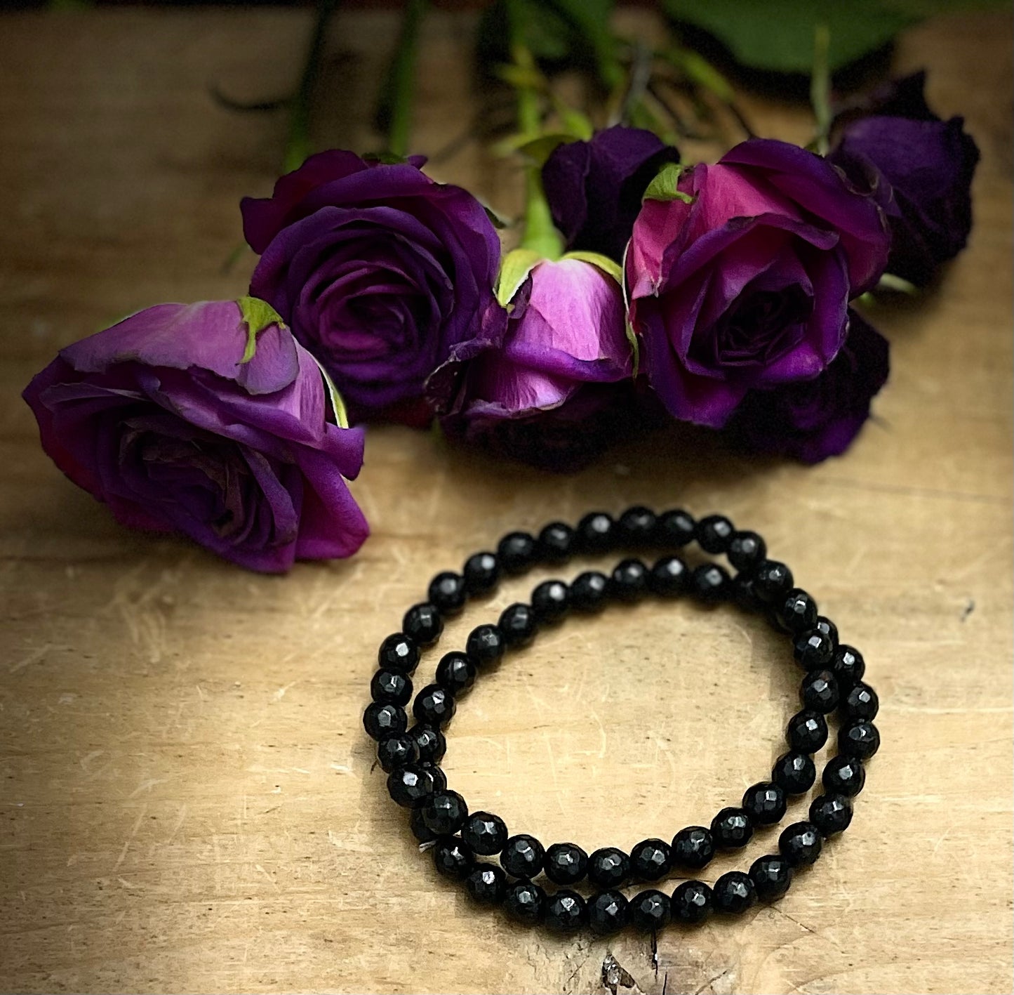 Faceted Black Tourmaline Bracelet