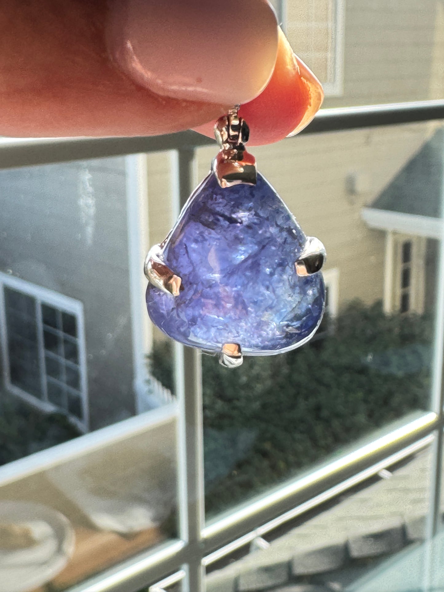 Natural Tanzanite Pendant – Sterling Silver