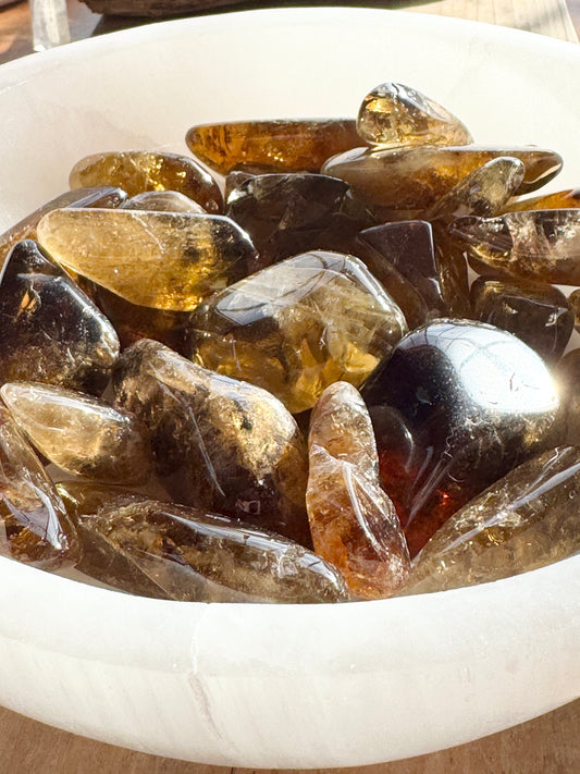 Natural African Citrine – Large Tumbled Stone (20–30g)