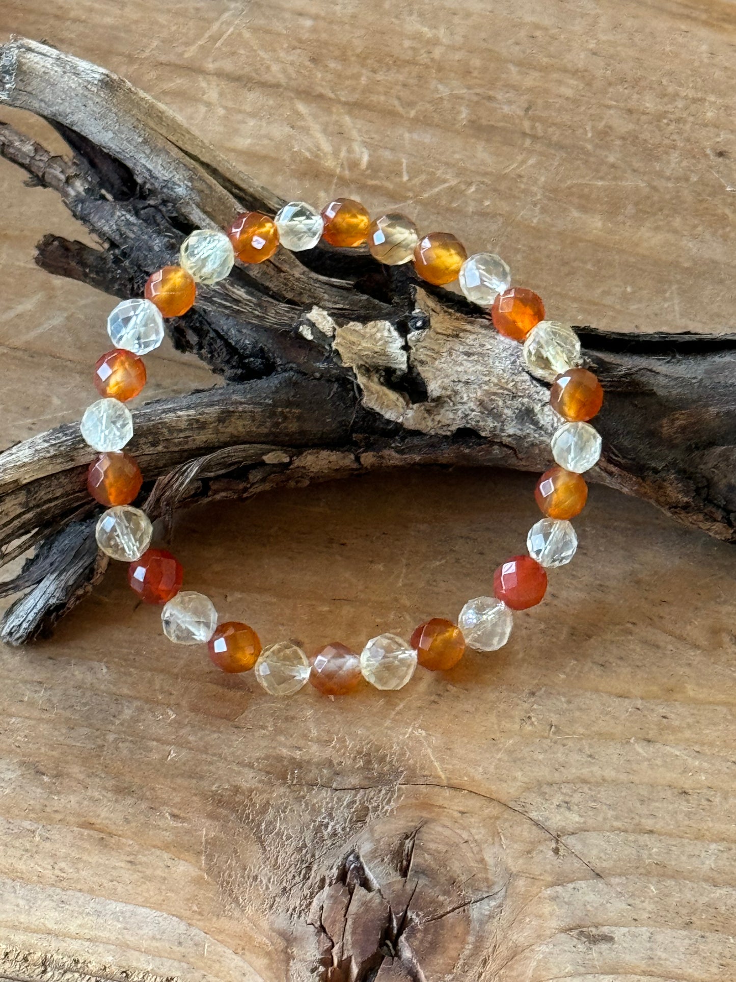 Natural Citrine with Carnelian