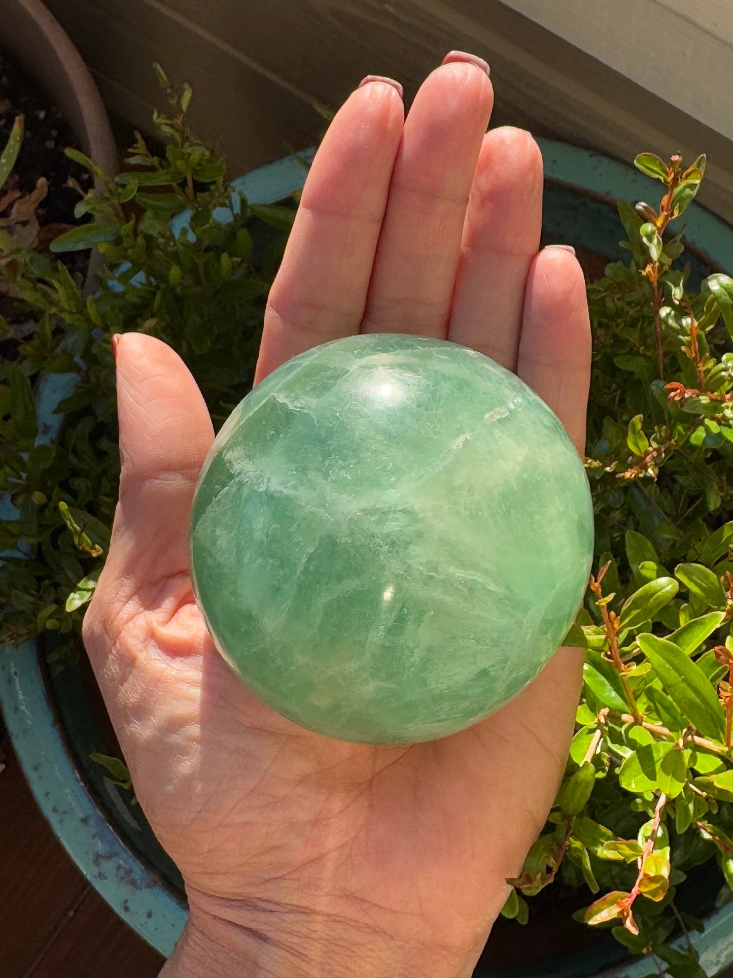 Green Fluorite Sphere