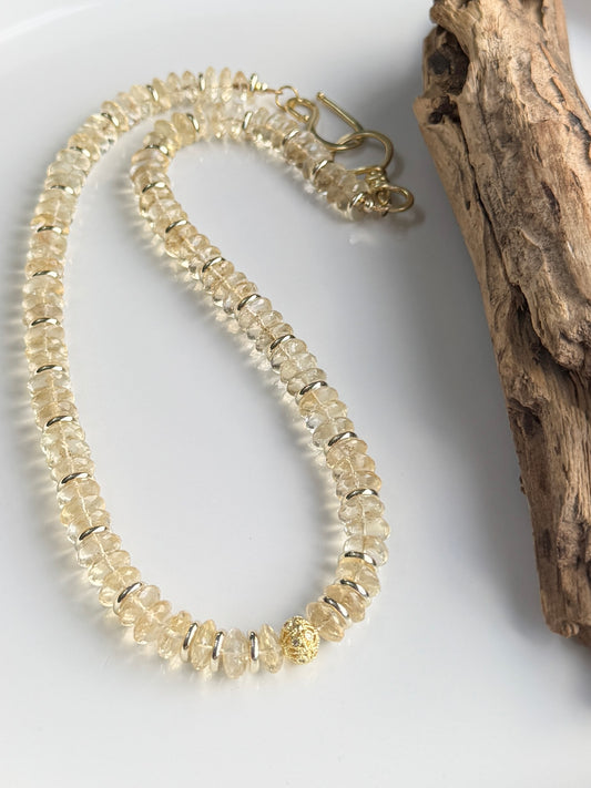 Natural Citrine Necklace – Handcrafted with Intention ☀️💛