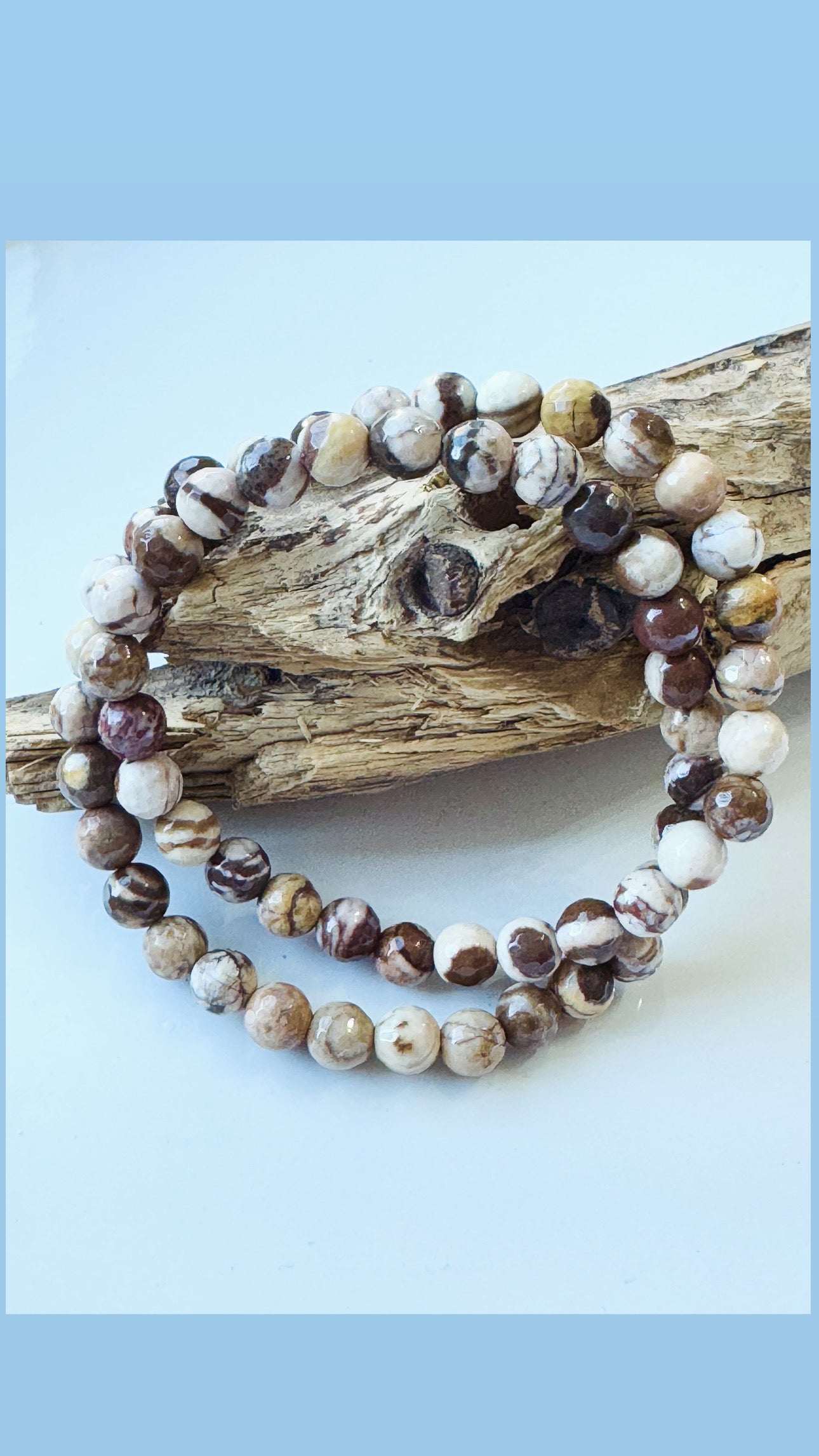 Petrified Wood Double Bracelet